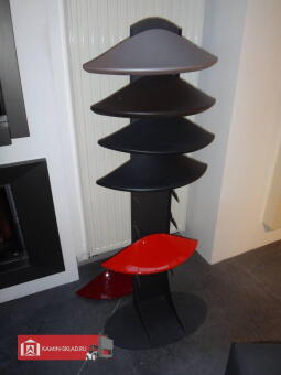 Дровяной камин EVA 992 центральный подвесной лакированный со стеклом в Владивостоке